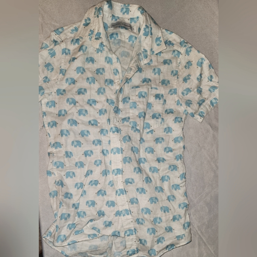 National Standards Cotton Button Down Sz S
